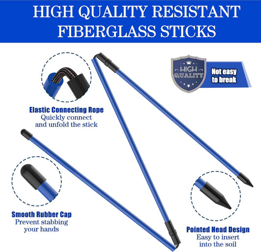 Upgrade Your Golf Game: 48" Collapsible Alignment Sticks - 2 Pack Training Aid for Perfect Aiming and Putting, Includes Clear Tube Case