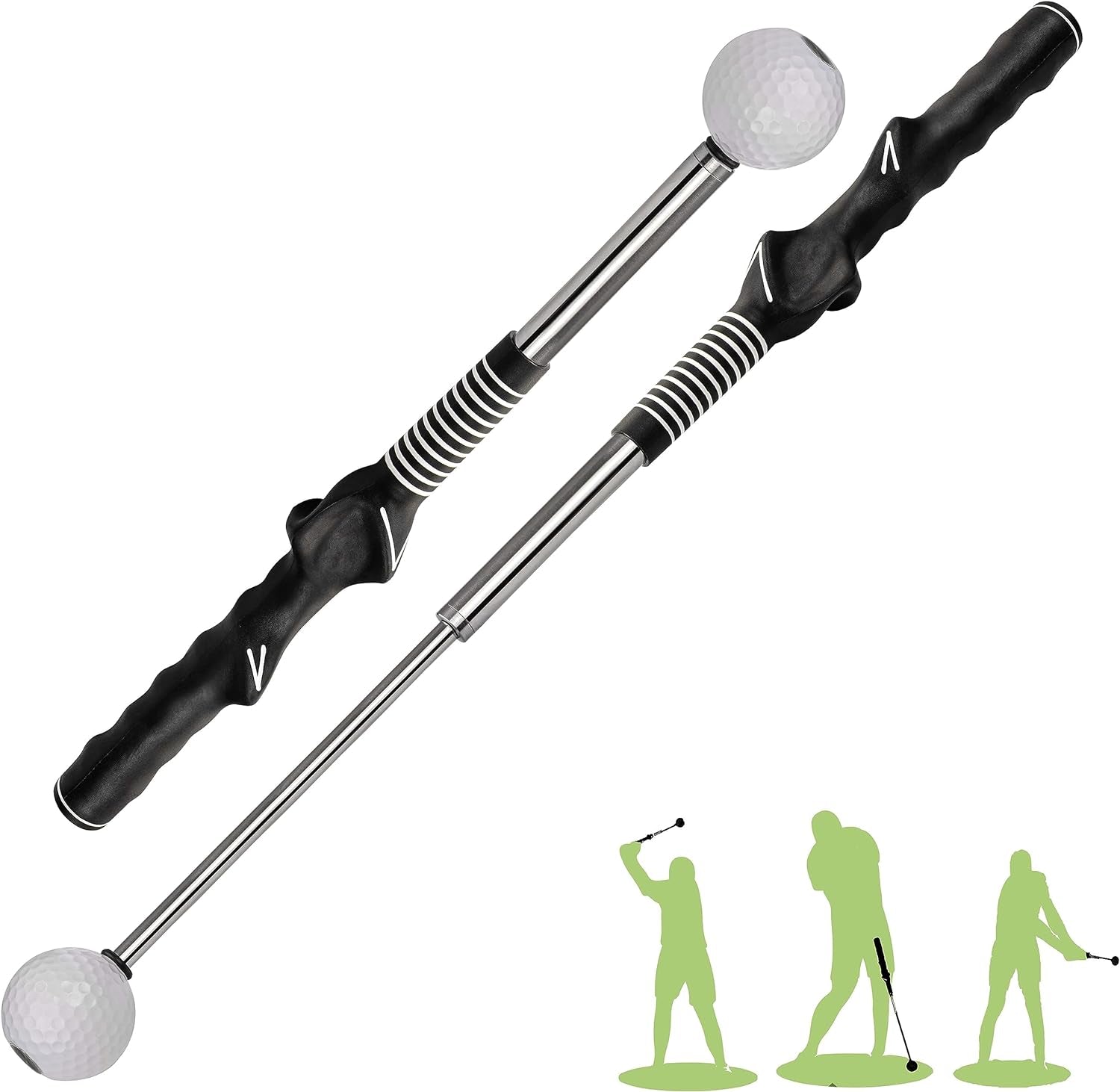 Ultimate Retractable Golf Swing Trainer - Right-Handed Grip Aid for Indoor Practice, Strength & Tempo Enhancement for Chipping and Hitting