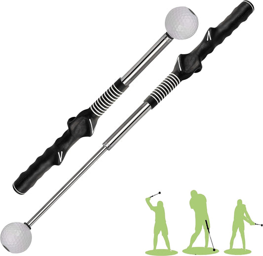 Ultimate Retractable Golf Swing Trainer - Right-Handed Grip Aid for Indoor Practice, Strength & Tempo Enhancement for Chipping and Hitting