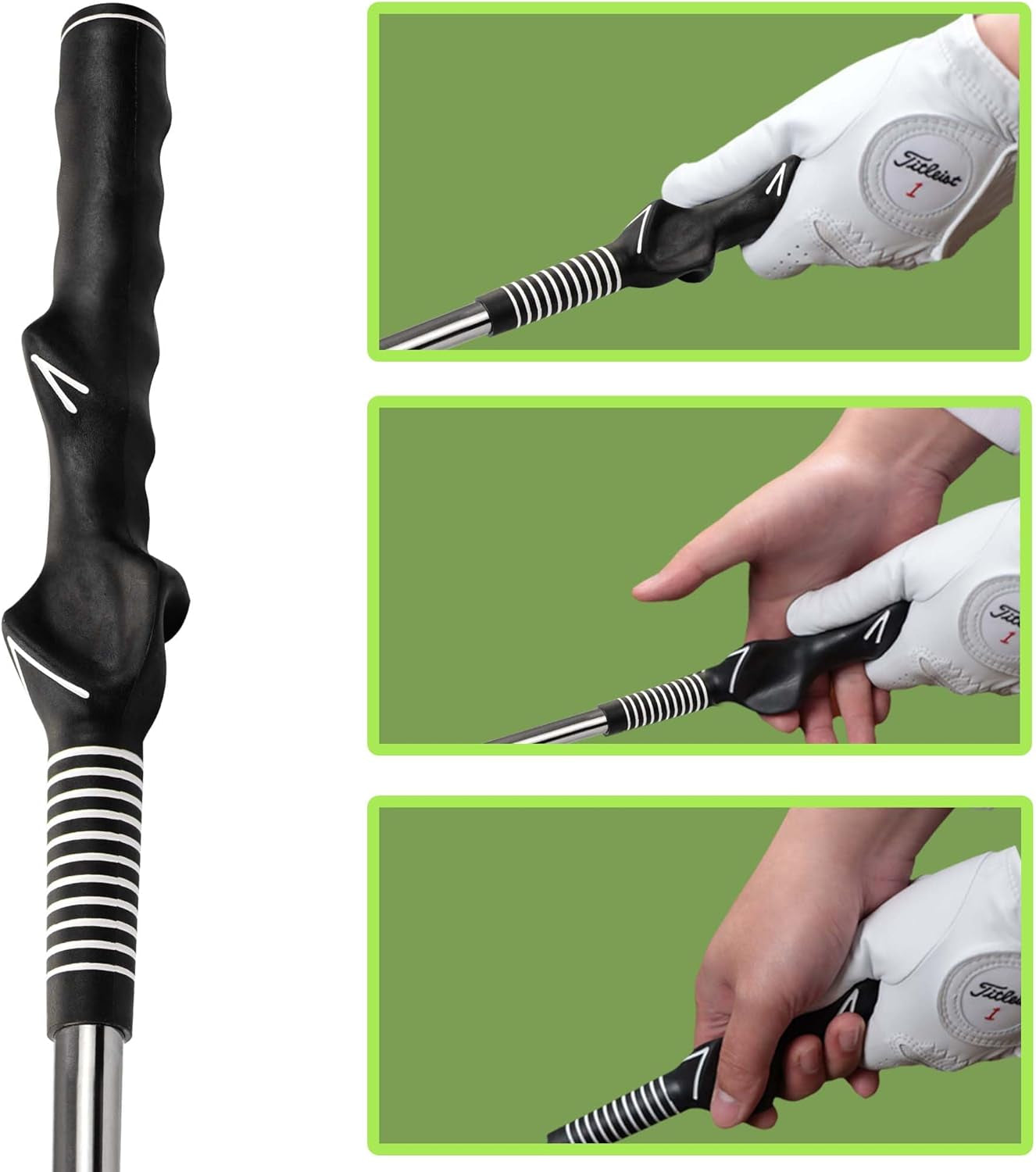 Ultimate Retractable Golf Swing Trainer - Right-Handed Grip Aid for Indoor Practice, Strength & Tempo Enhancement for Chipping and Hitting