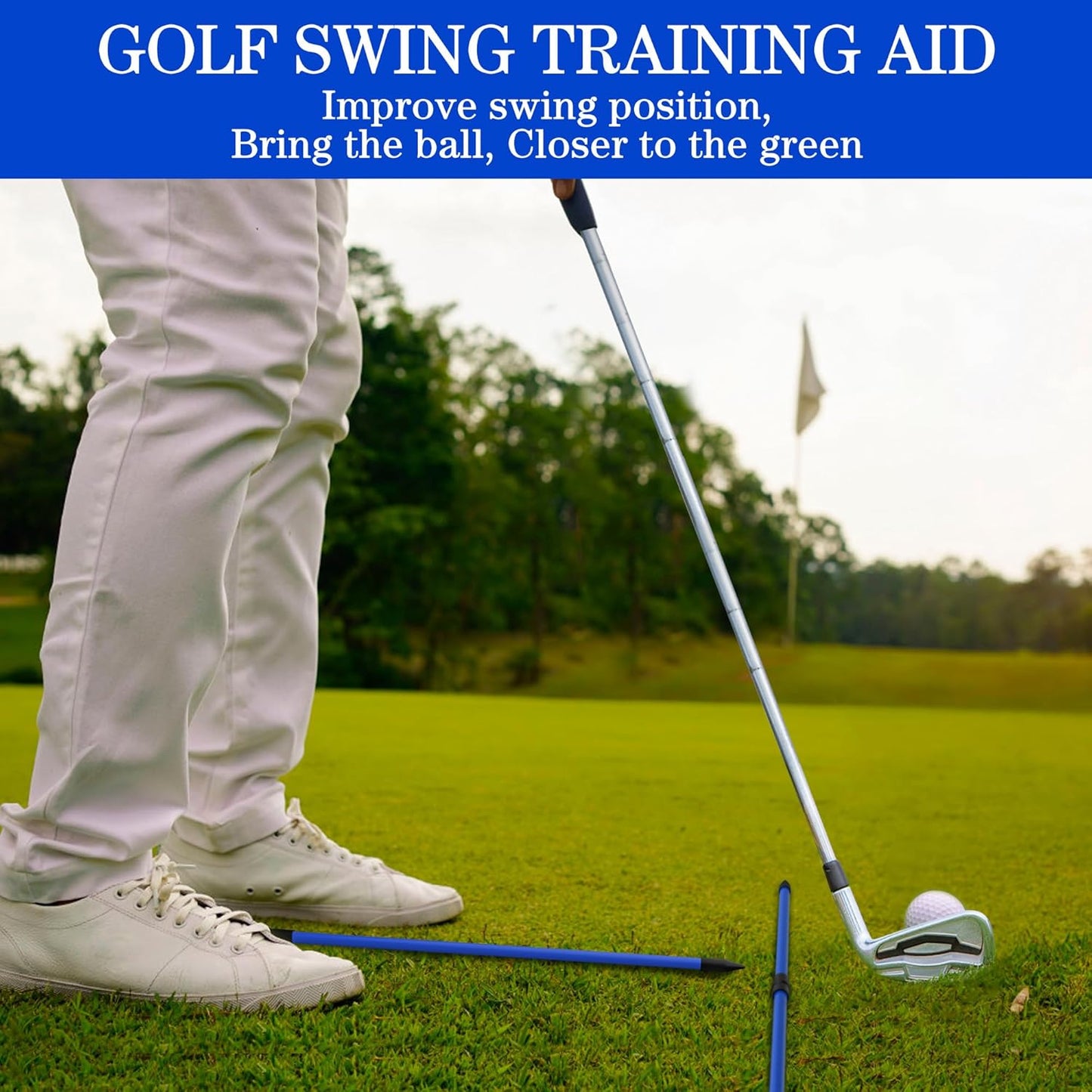 Upgrade Your Golf Game: 48" Collapsible Alignment Sticks - 2 Pack Training Aid for Perfect Aiming and Putting, Includes Clear Tube Case