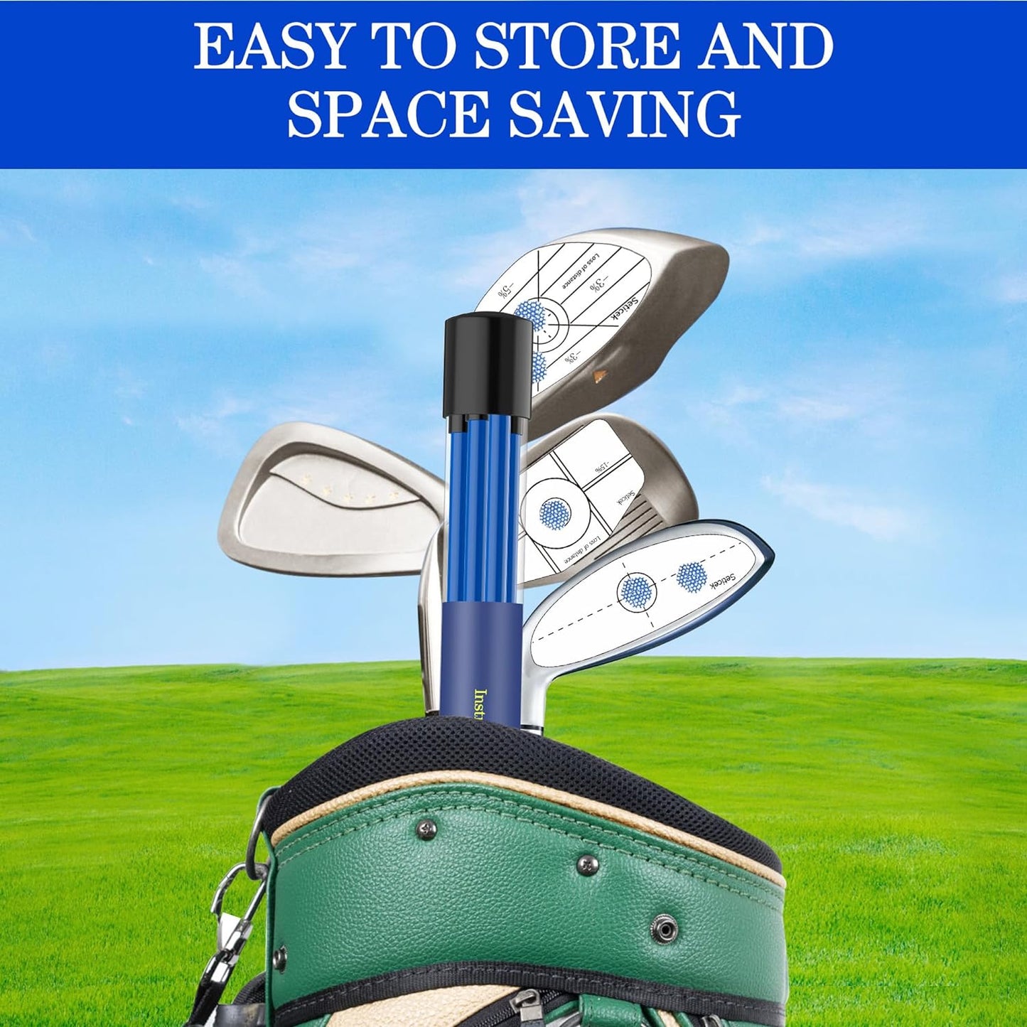 Upgrade Your Golf Game: 48" Collapsible Alignment Sticks - 2 Pack Training Aid for Perfect Aiming and Putting, Includes Clear Tube Case