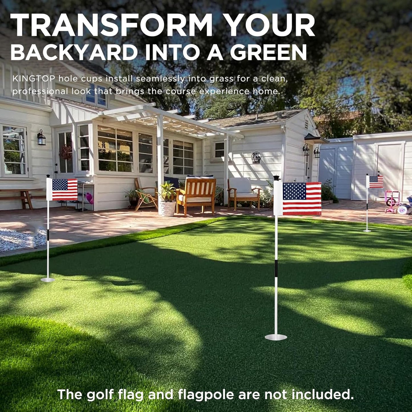 Golf Hole Cup – Fit PGA/USGA Regulations, Golf Accessories for Backyard Practice Putting Green, 4 Inches and 6 Inches Available
